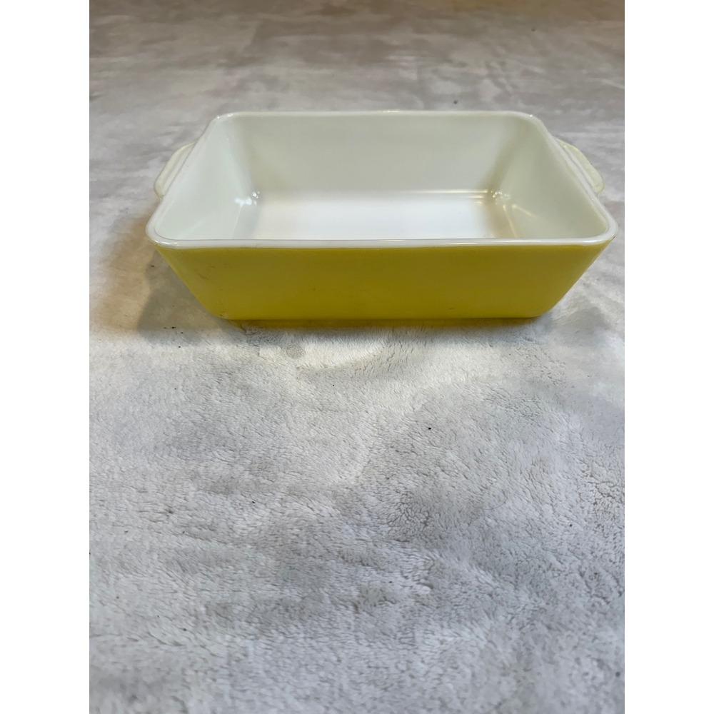 Vintage Pyrex 0503 Yellow Refrigerator Dish 1.5 Quart Rectangular Casserole USA